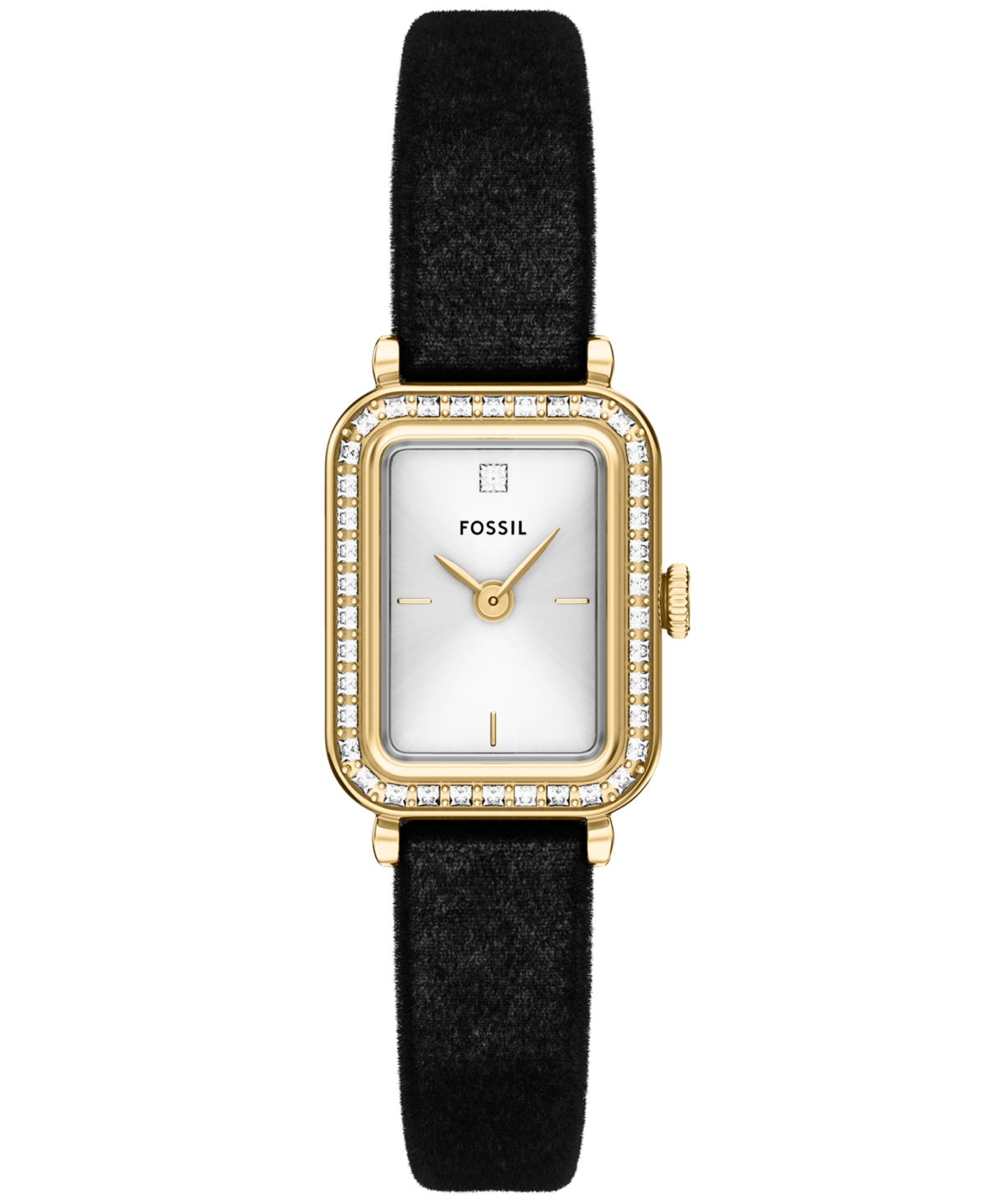 Fossil Women's Raquel Two-hand Black Velvet Watch, 18mm