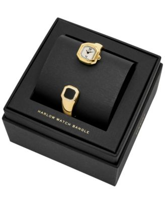 Women's Harlow Two-Hand Gold-Tone Stainless Steel Watch, 16mm