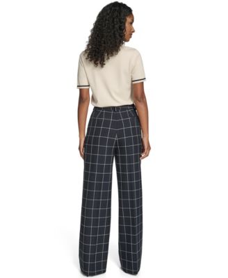 Women's High Rise Windowpane Sailor Pants