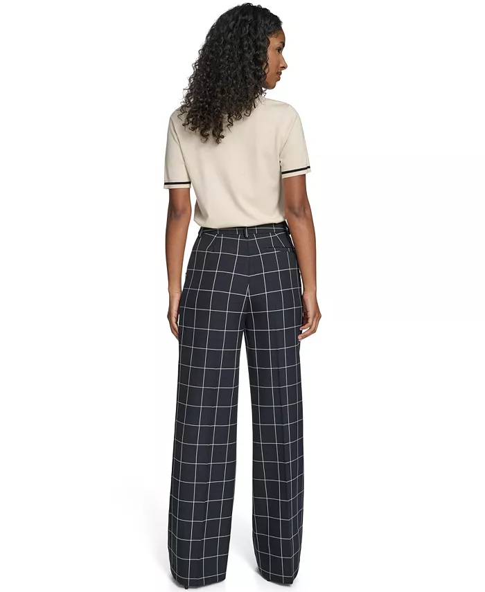 Women's High Rise Windowpane Sailor Pants - thumbnail 5