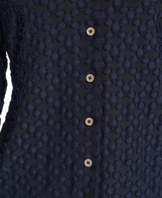 Women's Floral Clip Button-Up Top