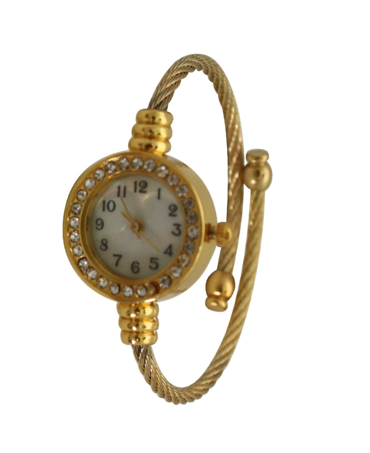 Olivia Pratt Gold Petite Twisted Bangle Bracelet Watch