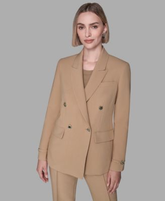 KARL LAGERFELD PARIS - Women's Long-Sleeve Double Breasted Blazer