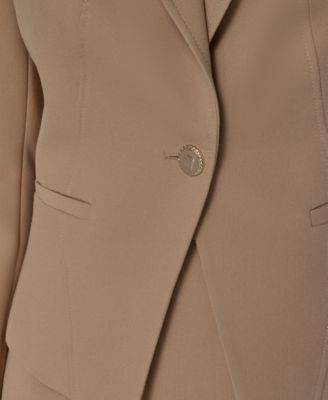 Women's V-Neck 1-Button Front Cropped Jacket