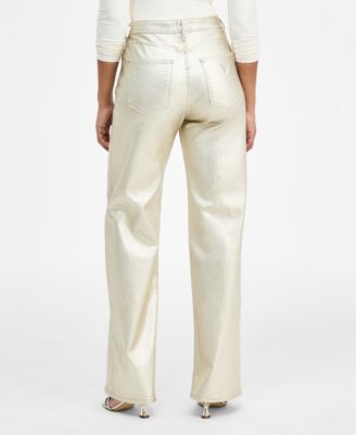 Women's Foil High-Rise Wide-Leg Jeans