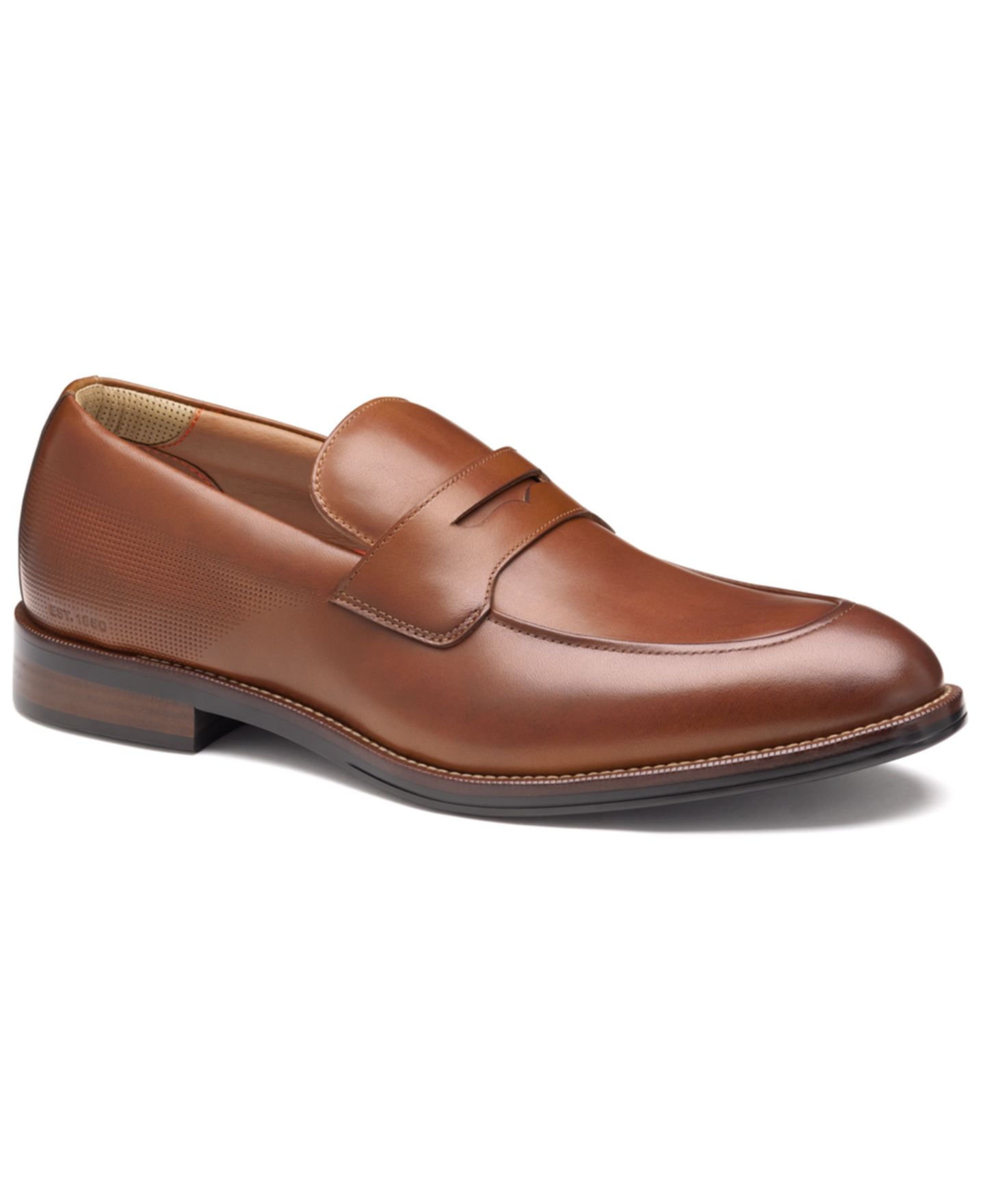 Мужские туфли Johnston & Murphy Copley Round Toe Penny, цвет: Коньячный — фото 1