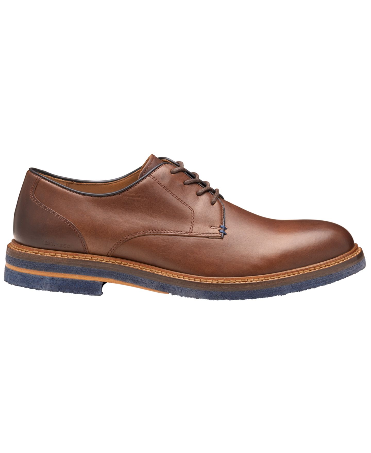 Обувь Johnston & Murphy Men's Calder Plain Round Toe Shoes, цвет: Красное дерево — фото 2