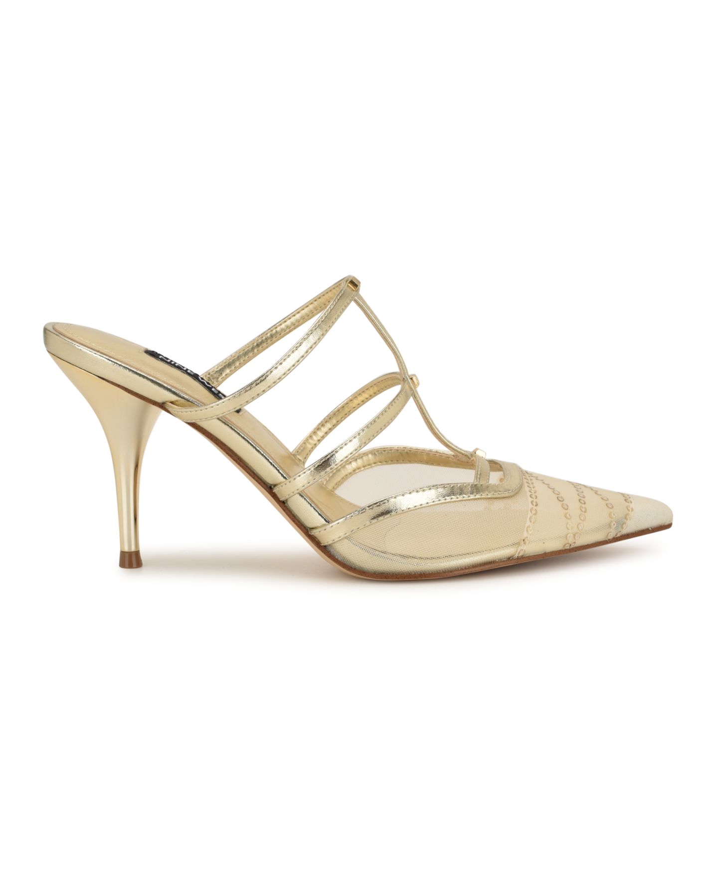 Женские туфли Nine West Tianala Caged Slip-On Stiletto, цвет: Золотой — фото 2