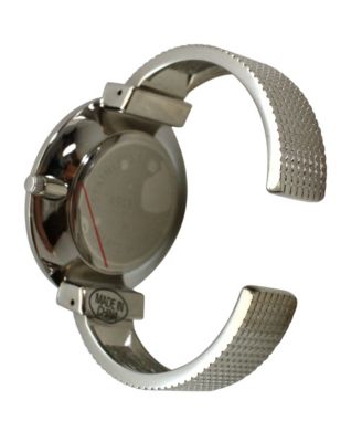 Silver Big Round Face with Rhinestones Women Watch