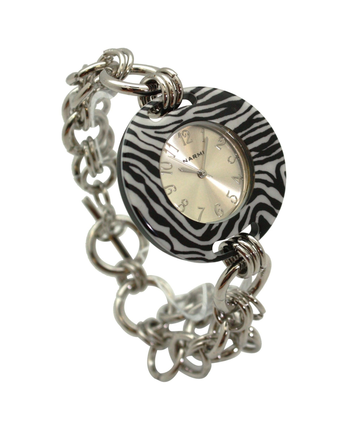 Olivia Pratt Zebra Bracelet Big Face Women Watch