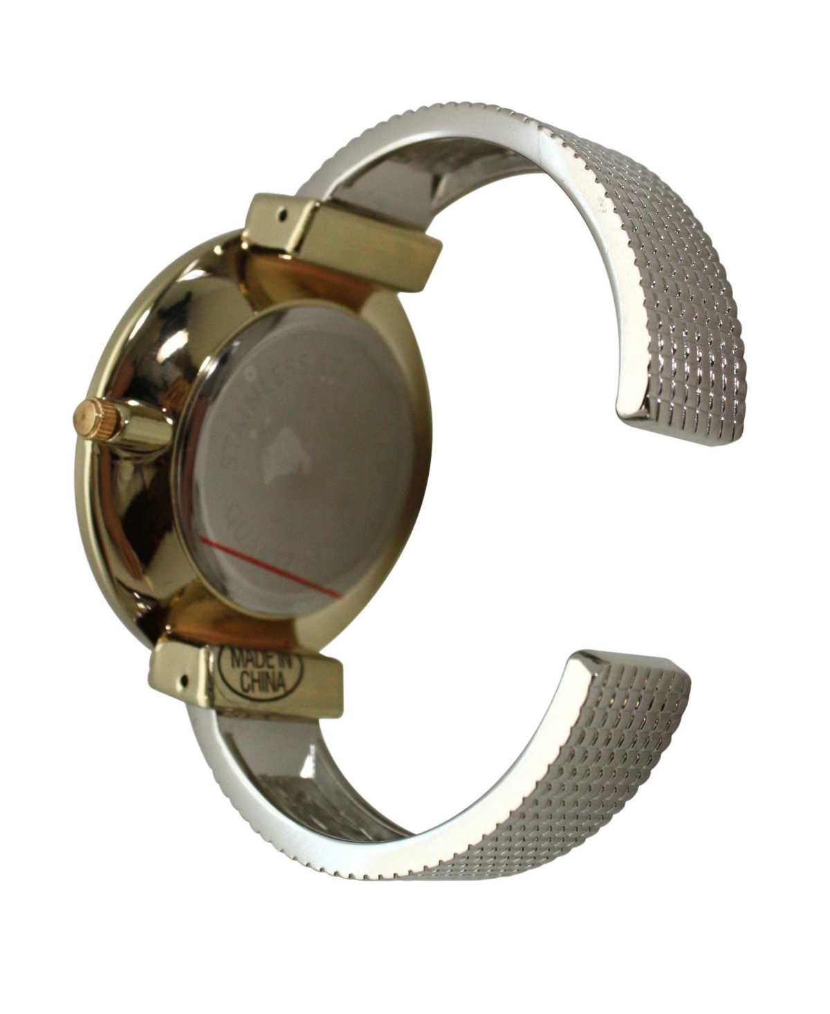 Olivia Pratt Two Tone Big Round Face with Rhinestones Women Watch