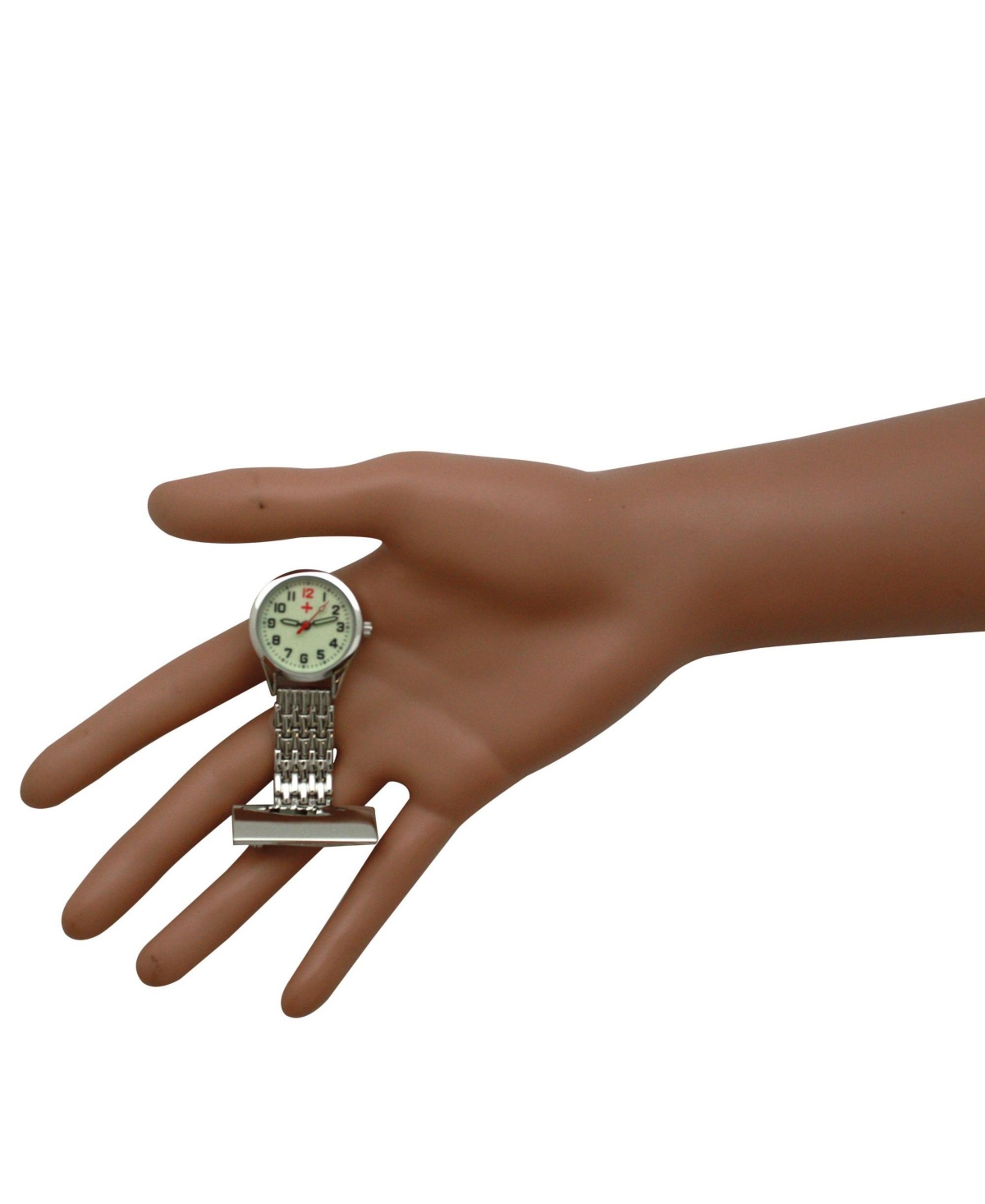 Olivia Pratt Silver Metal Elegant Fob Nurse Pocket Watch