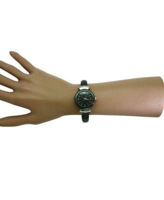 Gunmetal Silver Classic Every Day Metal Bangle Watch