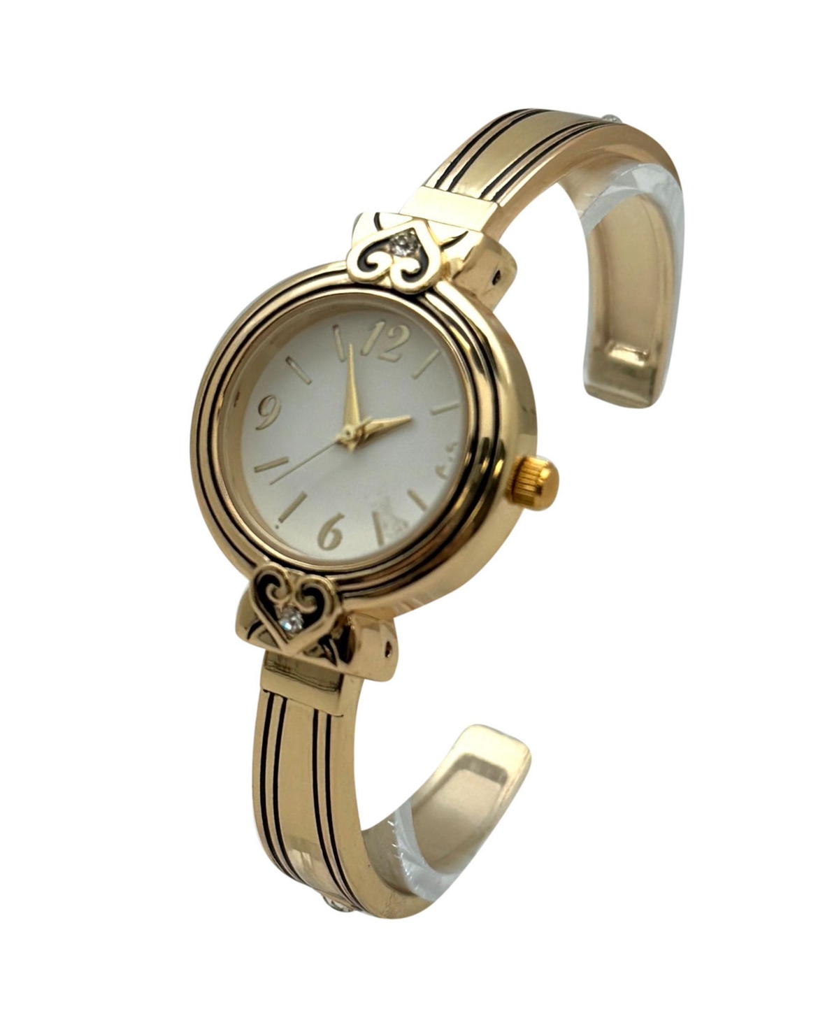 Olivia Pratt Elegant Heart Detailed Cuff Women Watch