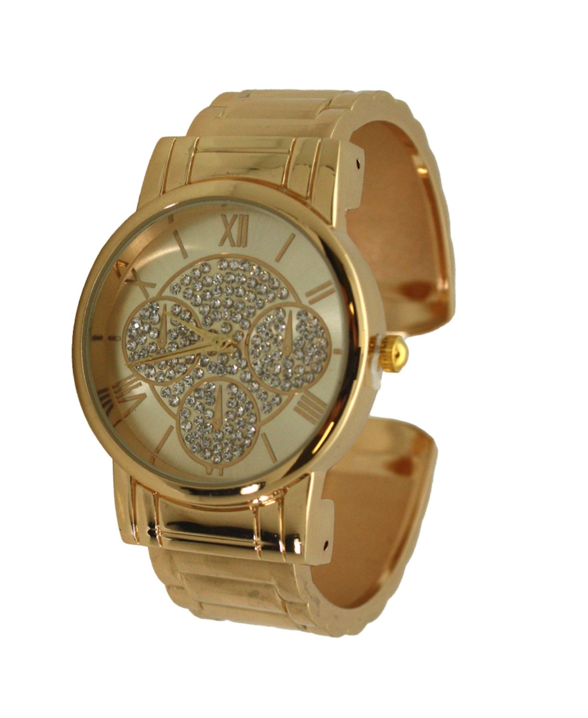 Olivia Pratt Stainless Steel Crystal Detail Bangle Watch
