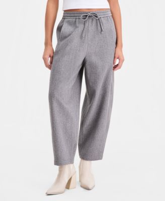 Women's Felt Barrel-Leg Drawstring Pants, Macy's Exclusive