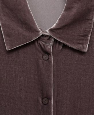 Women's Silk Velvet Pajama Shirt