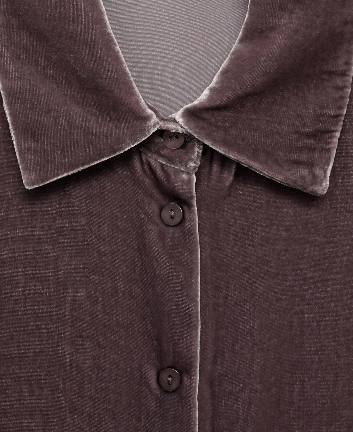 Mango Velvet Button-up Shirt In Purple