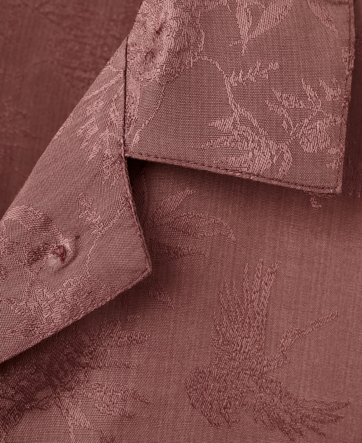 Mango Jacquard Satin Button-up Shirt In Brown