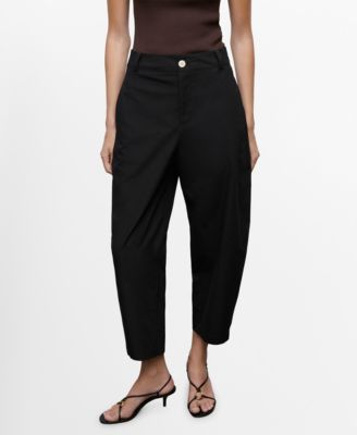 MANGO - Women's High-Waisted Balloon Pants