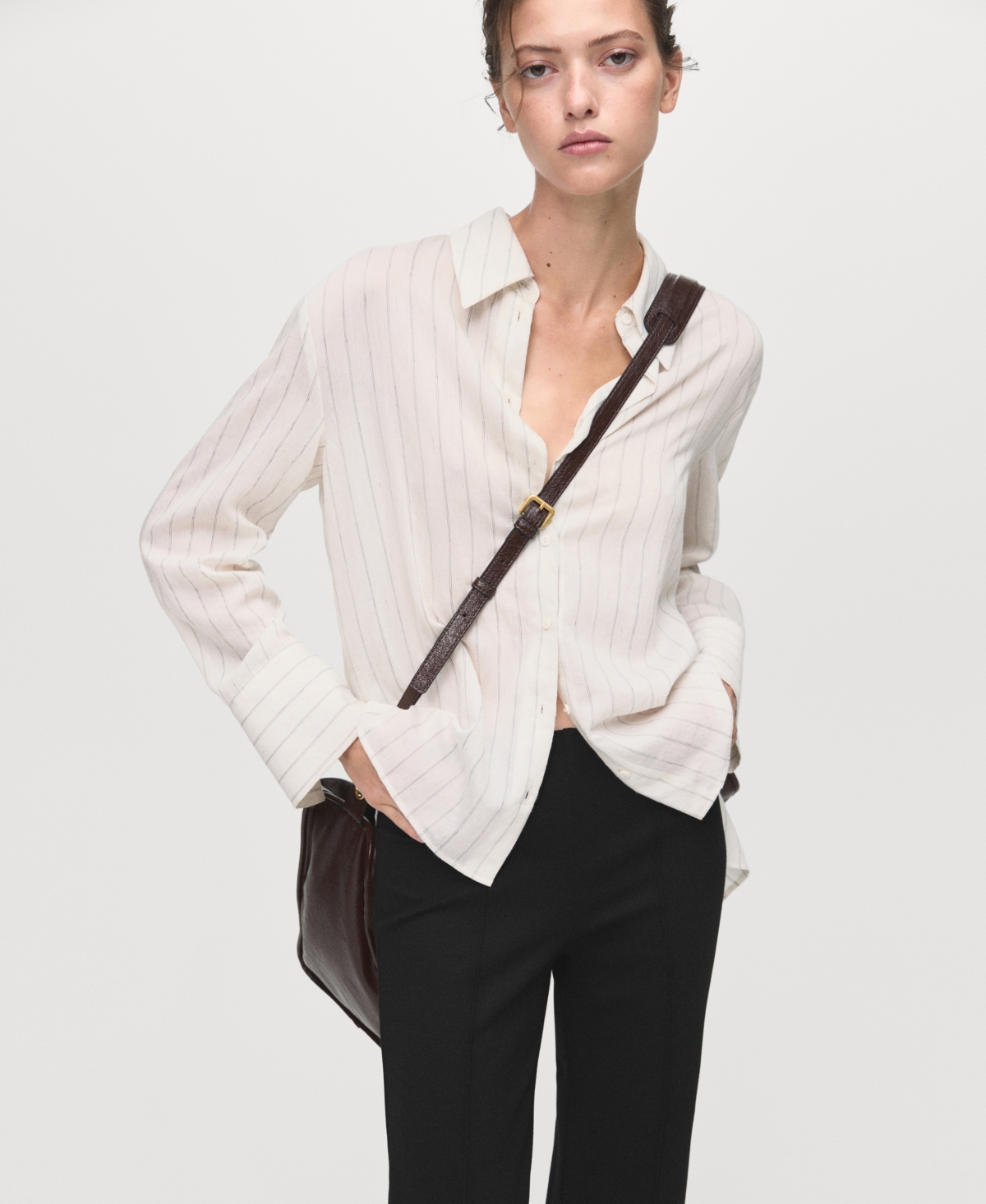 Mango Women's Seam Detail Leggings In Black