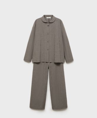 Women's Two-Piece Cotton Gingham Pajamas