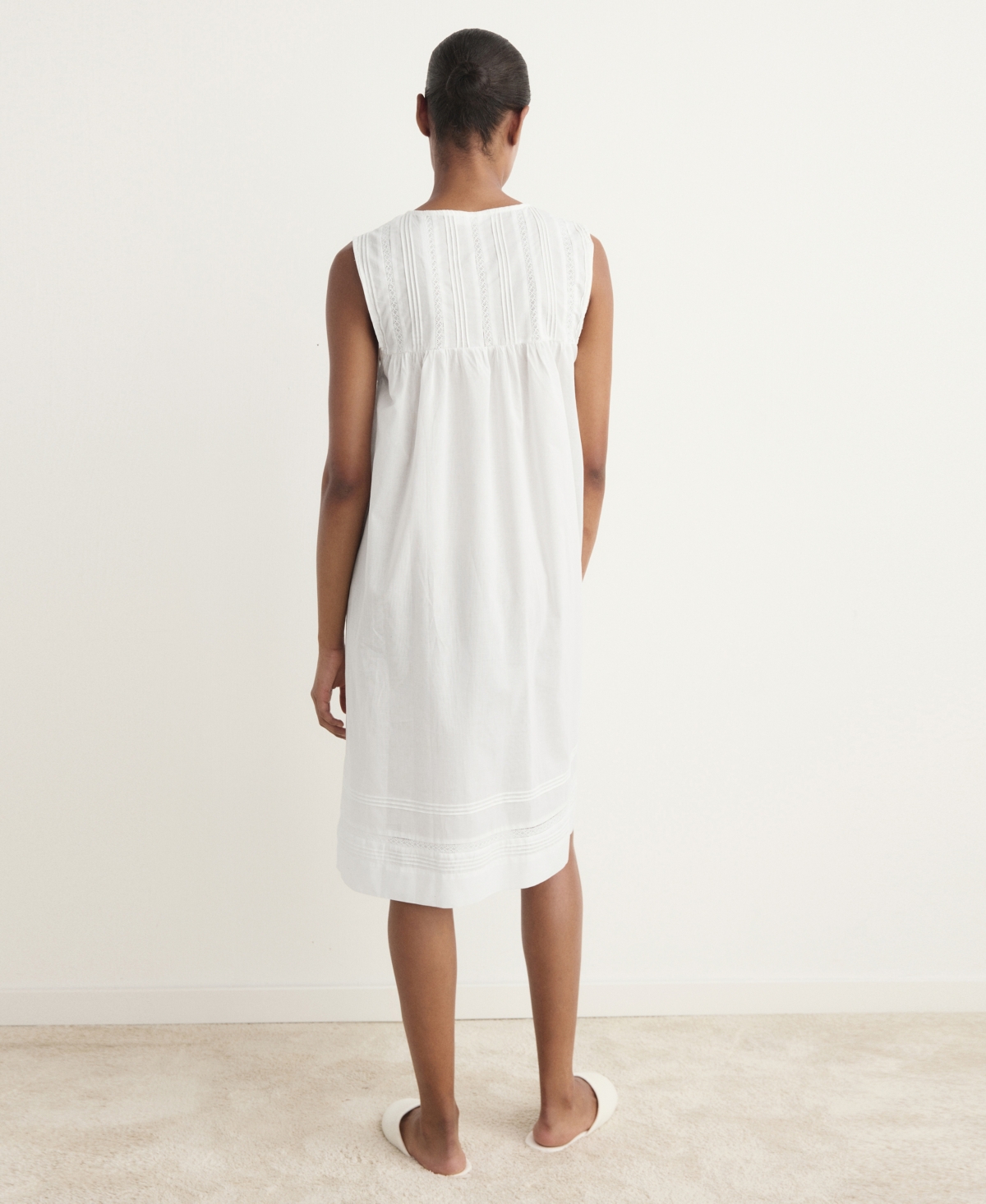 Mango Women's Lace Detail Cotton Nightgown