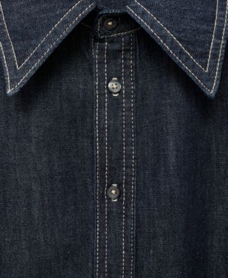 Women's Seams Detail Denim Shirt
