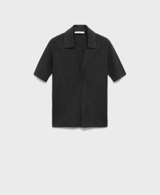 Women's Shirt Collar Fine-Knit Sweater