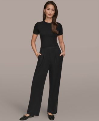 Women's Pleated Pull-On Pants