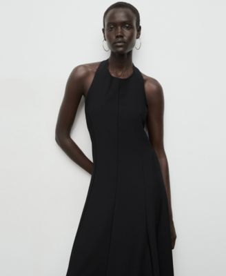 Women's Halter-Neck Pleated Dress