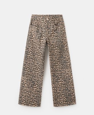 Women's Leopard-Print Straight Jeans