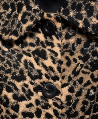 Women's Leopard-Print Long Coat