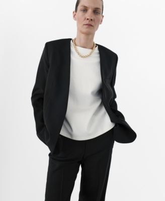 MANGO - Women's Without Lapels Suit Jacket