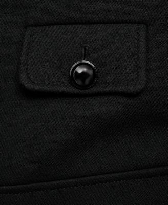 Women's Jewel-Button Strip Collar Jacket