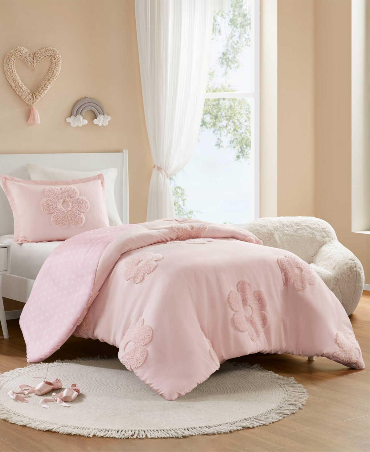 Intelligent Design Gracie Floral Reversible 2-pc. Duvet Cover Set, Twin In Pink