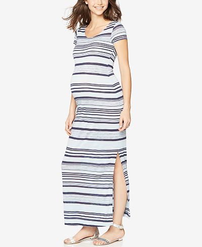 A Pea In The Pod Maternity Striped Maxi Dress