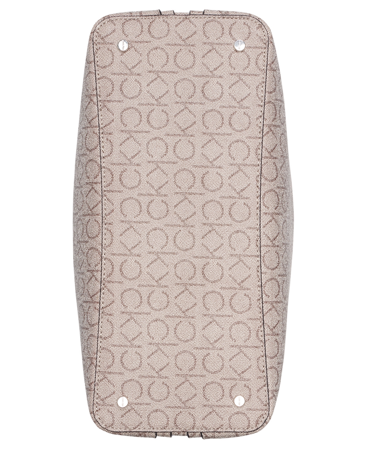 Calvin Klein Garnet Signature Triple Compartment Top Zipper Tote In Brown