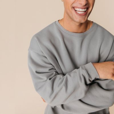 Men’s Organic Cotton Teddy Oversized Crewneck