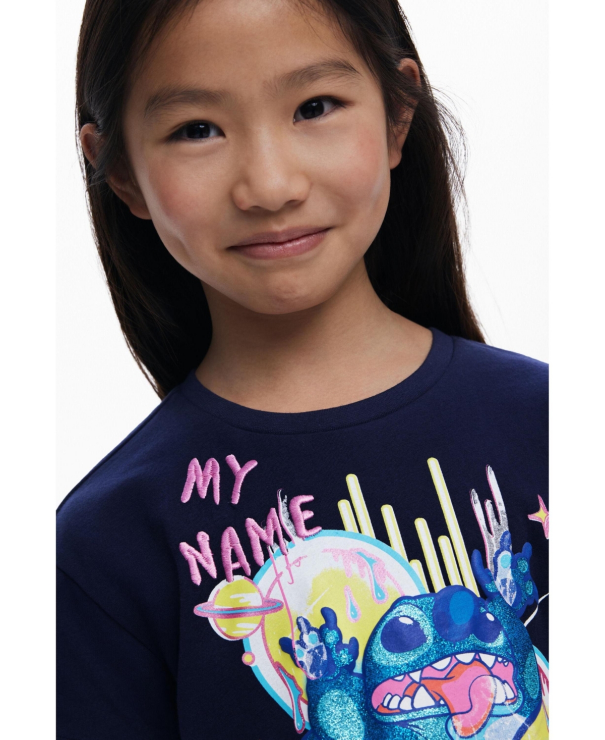 Desigual Girls Girls's Stitch V-neck T-shirt