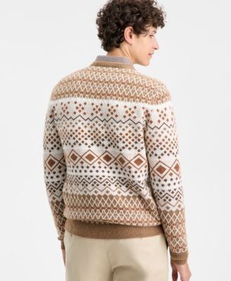 Men's Northern Geo Fair Isle V-Neck Sweater, Macy's Exclusive