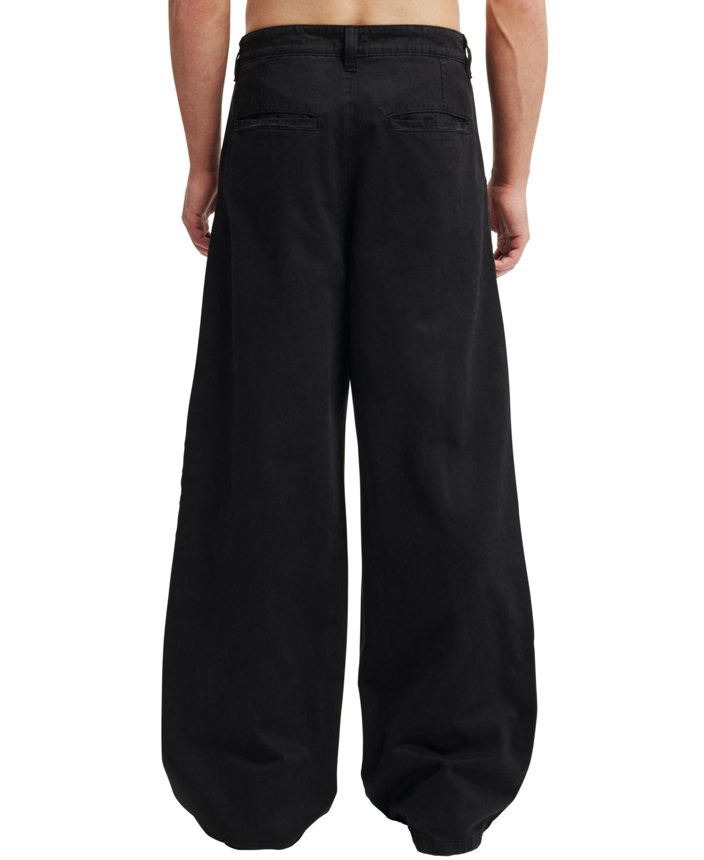 Мужские брюки COTTON ON Super Baggy Pleated Pant, цвет: Чёрный — фото 4