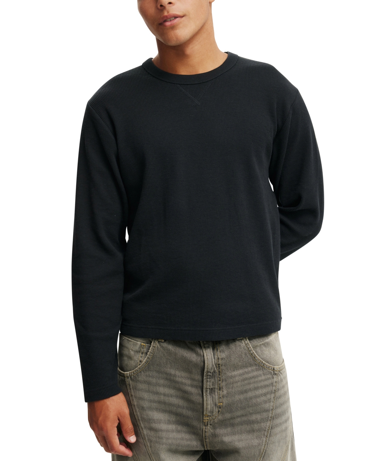 Cotton On Men's Cropped Fit Textured T-shirts
