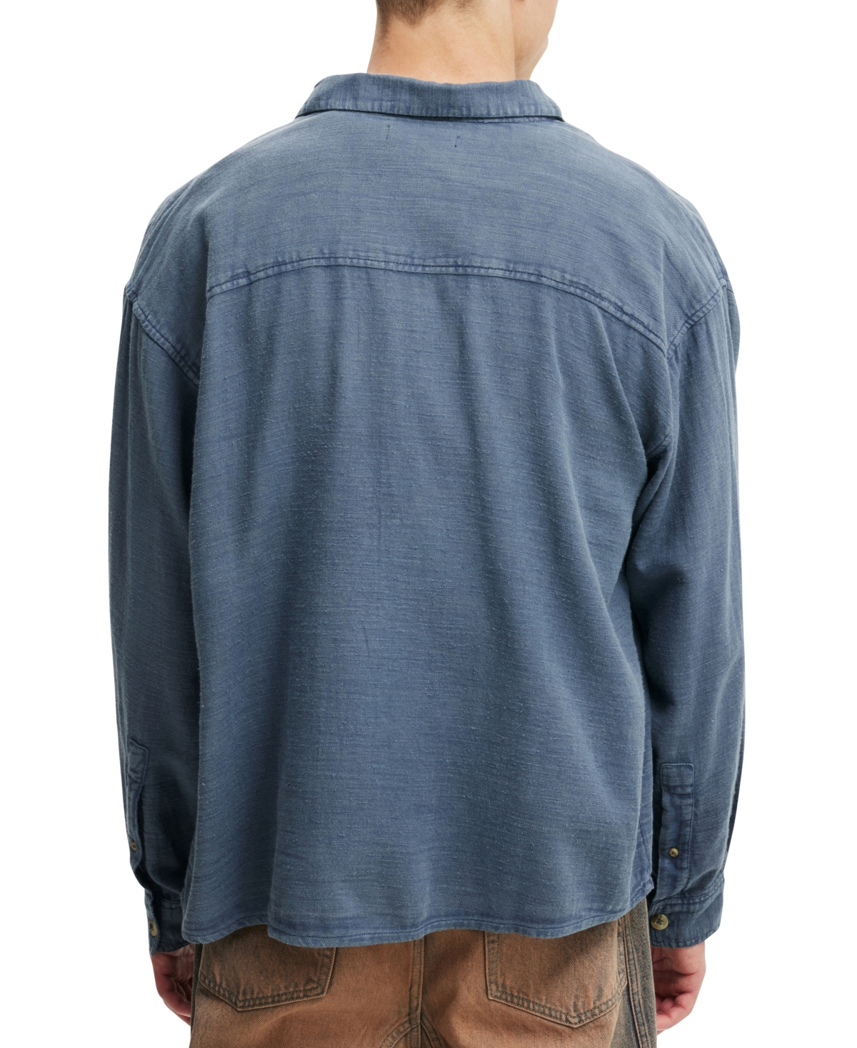Cotton On Men's Washed Long-Sleeve Shirt
