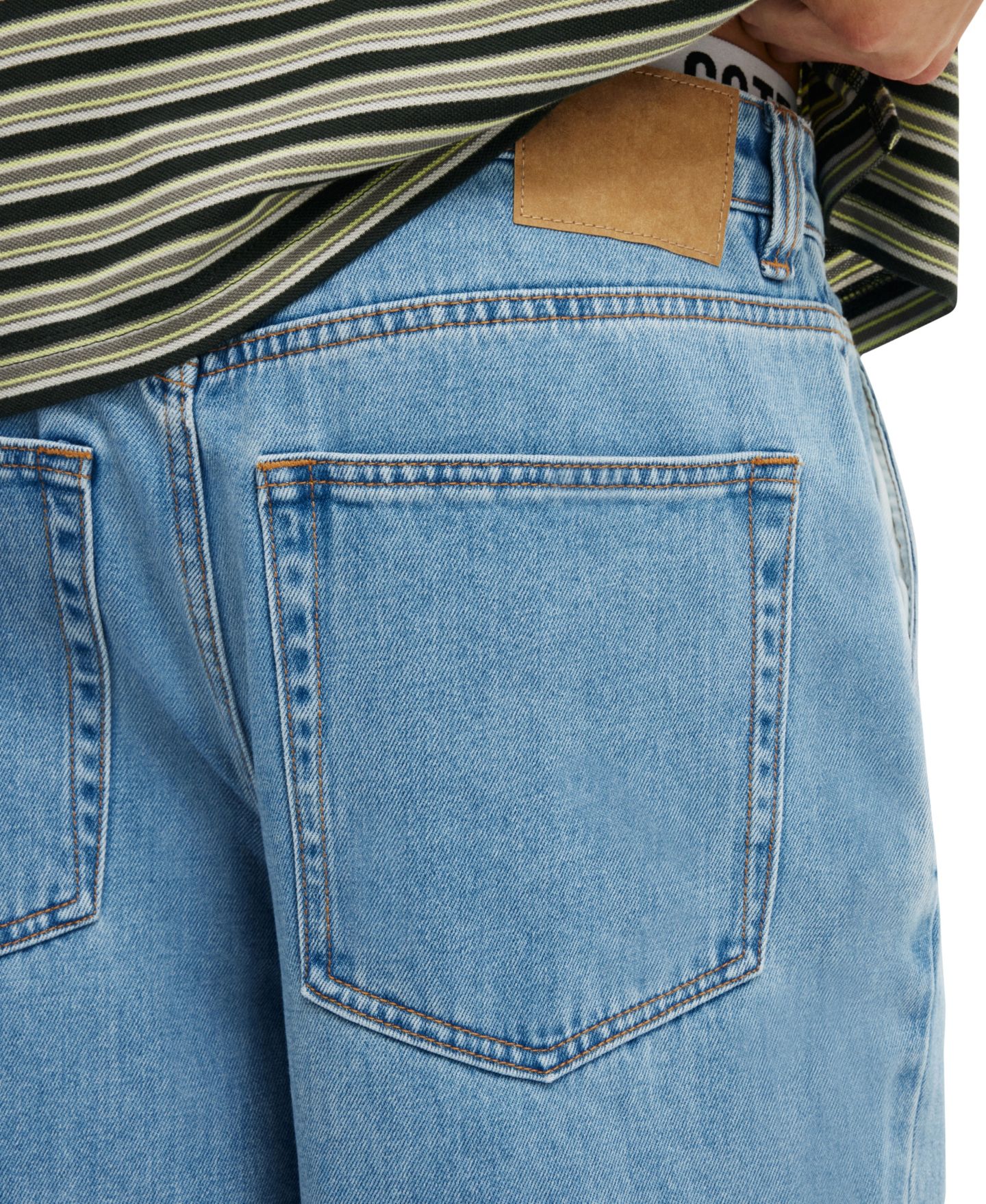 Мужские джинсы COTTON ON Baggy Skater Jean, цвет: Чёрный — фото 8