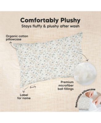 Mini Toddler Pillow and Pillowcase for Crib, 9x13 Small Pillow for Toddler, Kids Travel Pillow