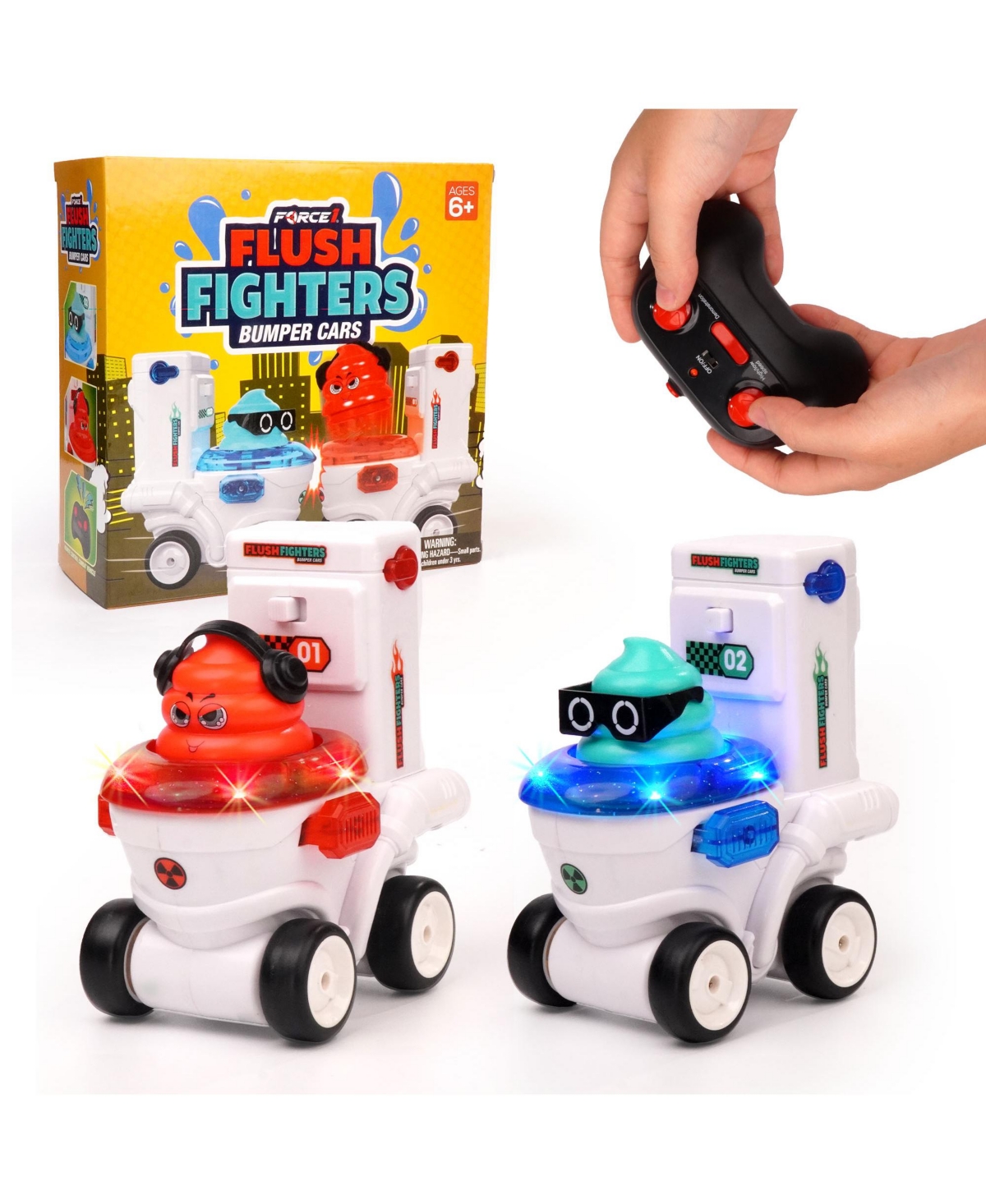 Force1 Flush Fighters Bumper Cars 2pk