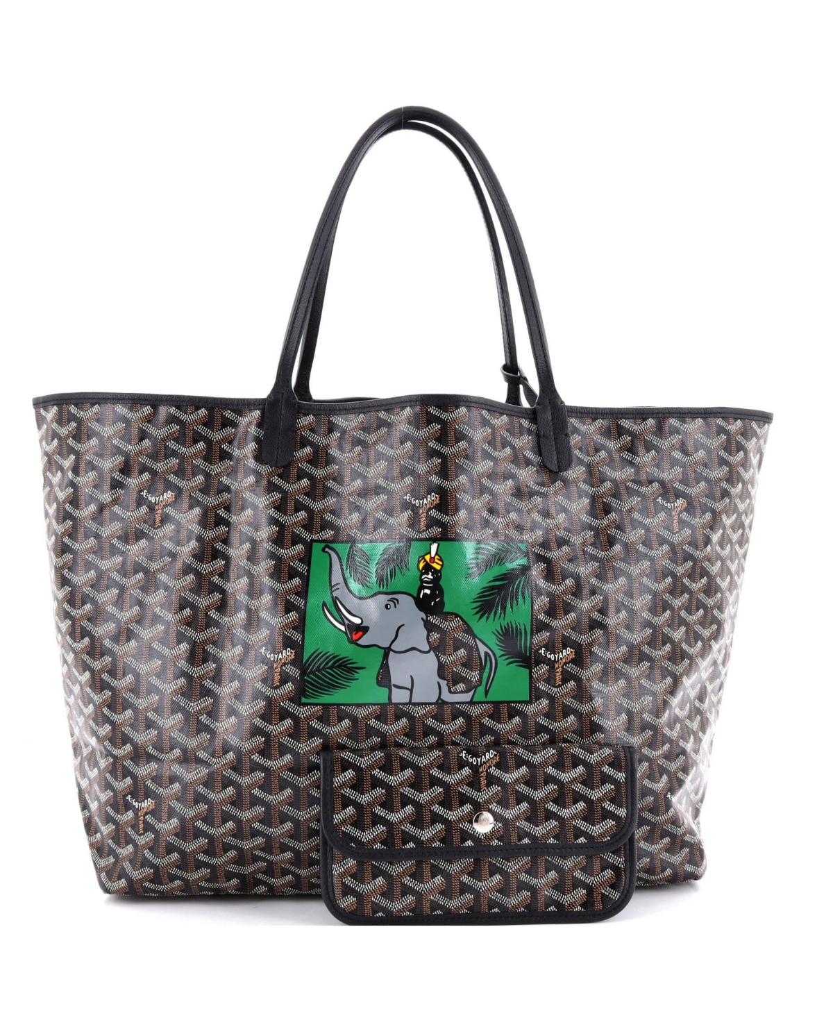 Pre-Owned Goyard Gm Saint Louis Tote Printed Coated Canvas