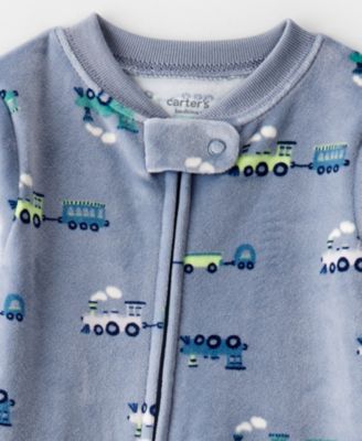 Baby Boys' or Baby Girl Dream Plush Footed Long-Sleeve One Piece Pajama