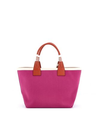  25 Sac Steeple Tote Toile with Leather